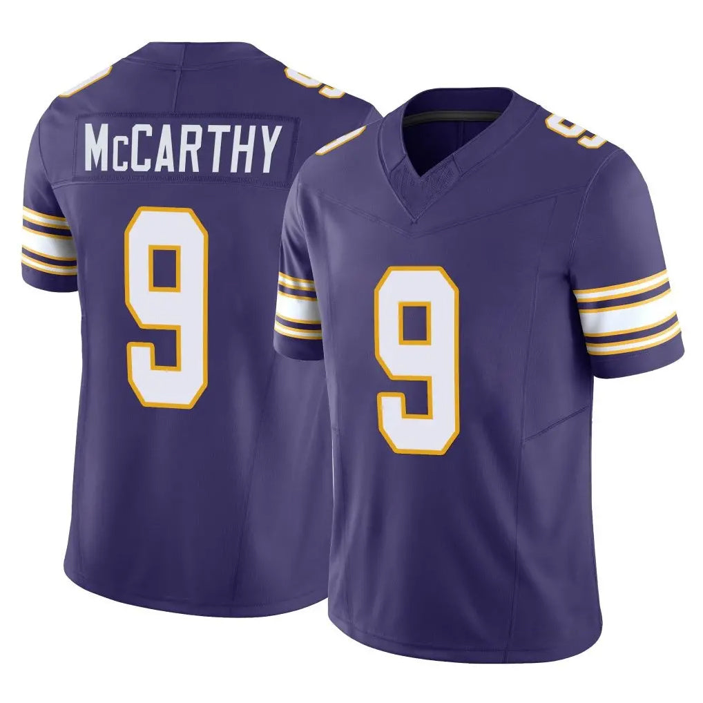 M.Vikings #9 J.J. McCarthy Player Purple Limited Classic Vapor F.U.S.E. Home Game BALCE Stitched Jerseys