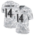 B.Ravens #14 Kyle Hamilton Player Arctic Camo Salute to Service Limited BALCE Stitched Jerseys