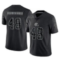 C.Browns #49 Carson Schwesinger Player Black Reflective Home Game BALCE Stitched Jerseys