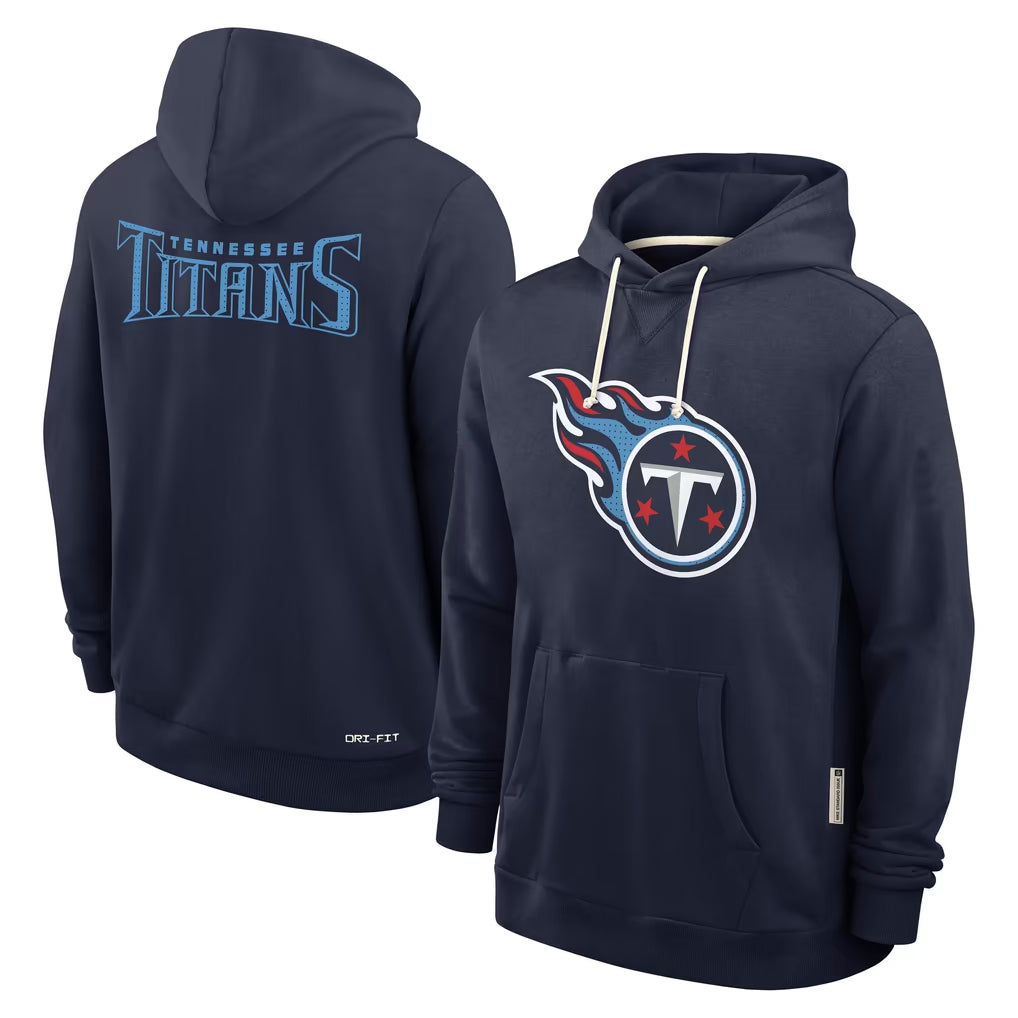 T.Titans ## Titans Blank Player Navy LOGO Pullover Hoodies Home Game BALCE Stitched Jerseys