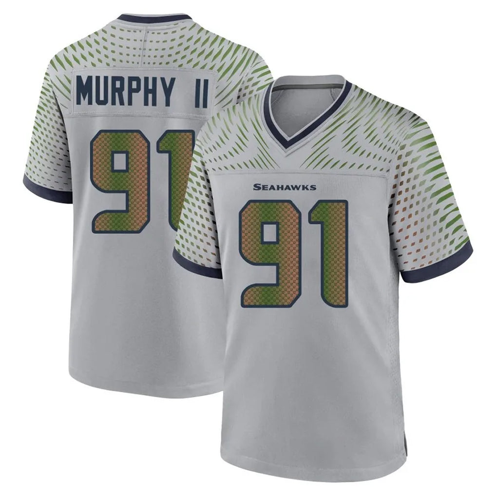 S.Seahawks #91 Byron Murphy II Player Grey 2025 Rivalries Collection Home Game BALCE Stitched Jerseys