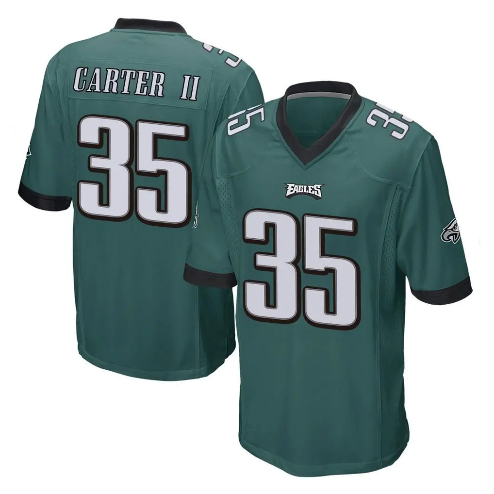P.Eagles #35 Michael Carter II Player Team Color Green Home Game BALCE Stitched Jerseys