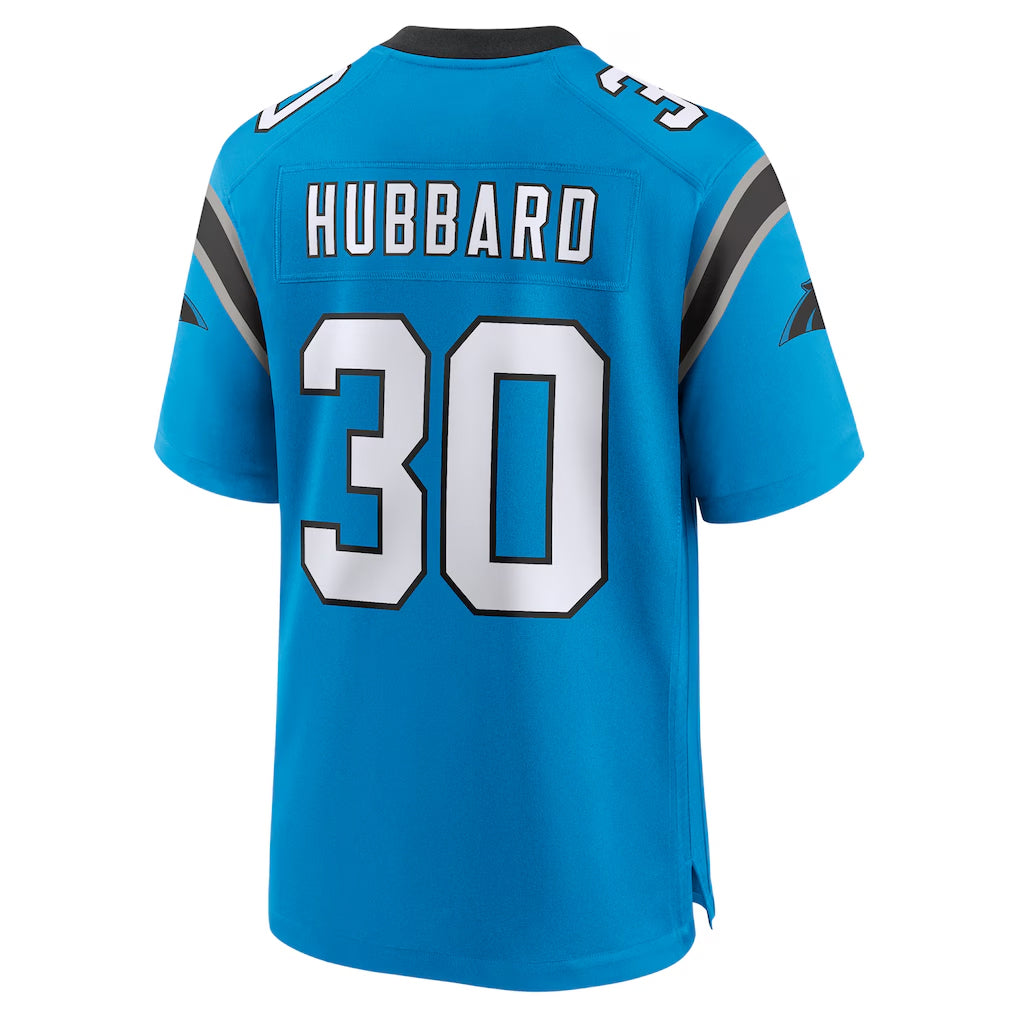C.Panthers #30 Chuba Hubbard Player Blue Home Game BALCE Stitched Jerseys