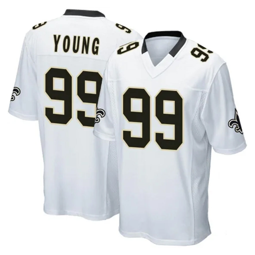 NO.Saints #99 Chase Young Player White Home Game BALCE Stitched Jerseys