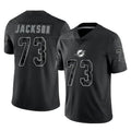 M.Dolphins #73 Austin Jackson Player Black Reflective Limited Game BALCE Stitched Jerseys
