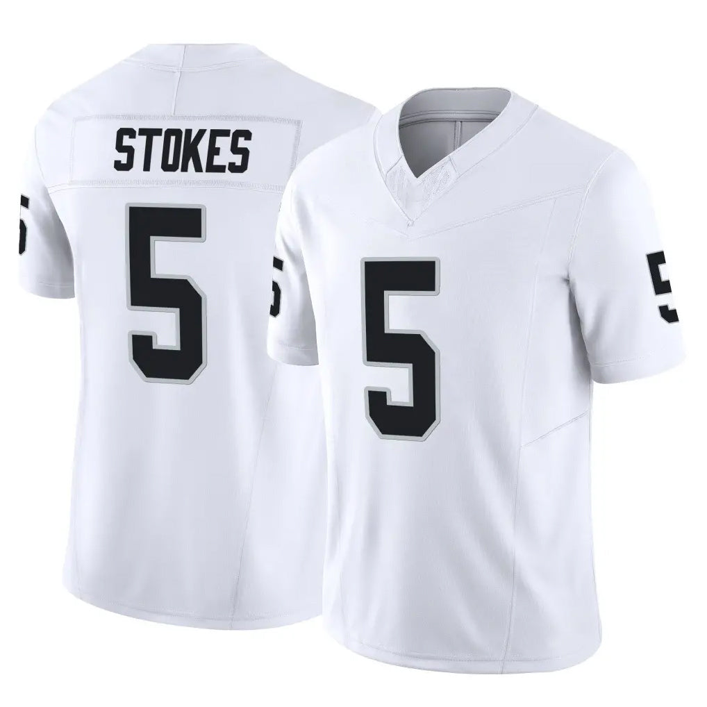 LV.Raiders #5 Eric Stokes Player White Limited Vapor F.U.S.E. Home Game BALCE Stitched Jerseys