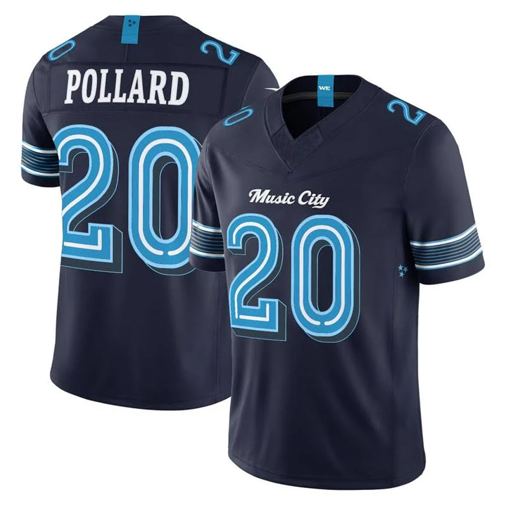 T.Titans #20 Tony Pollard Player Navy 2026 Rivalries Collection Limited Home Game BALCE Stitched Jerseys