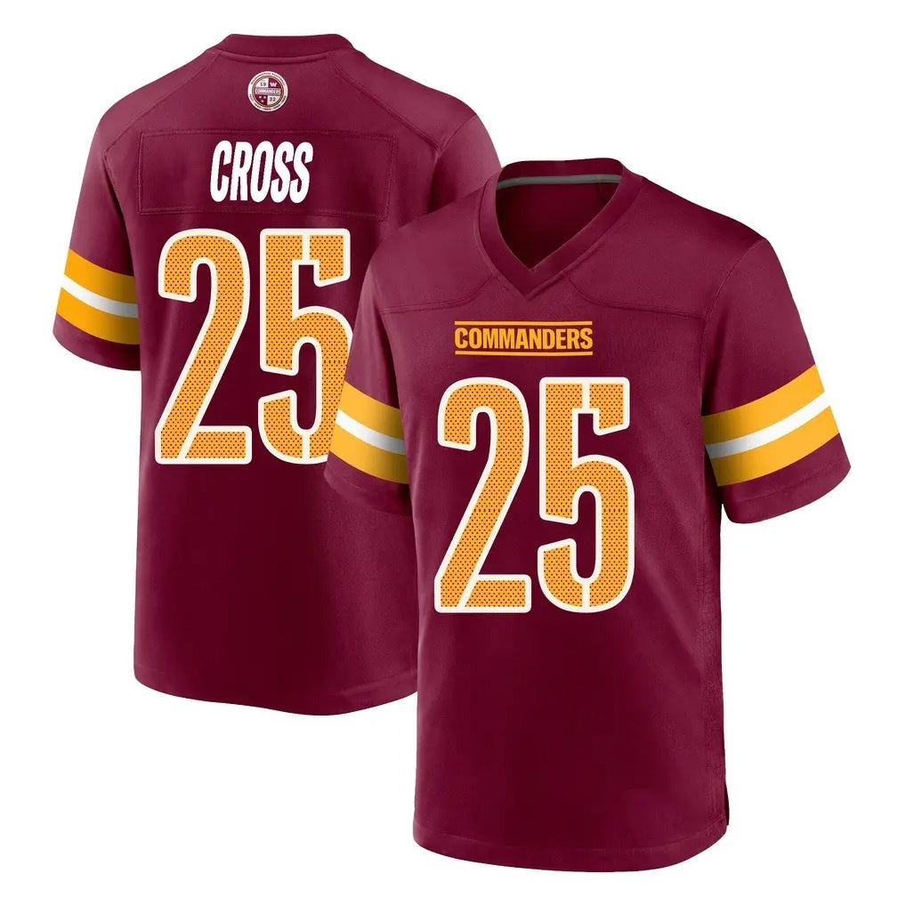 W.Commanders #25 Nick Cross Player Burgundy Home Game BALCE Stitched Jerseys