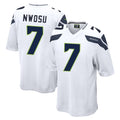 S.Seahawks #7 Uchenna Nwosu Player White Home Game BALCE Stitched Jerseys