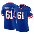 NY.Giants #61 John Michael Schmitz Jr. Player Royal Classic Home Game BALCE Stitched Jerseys