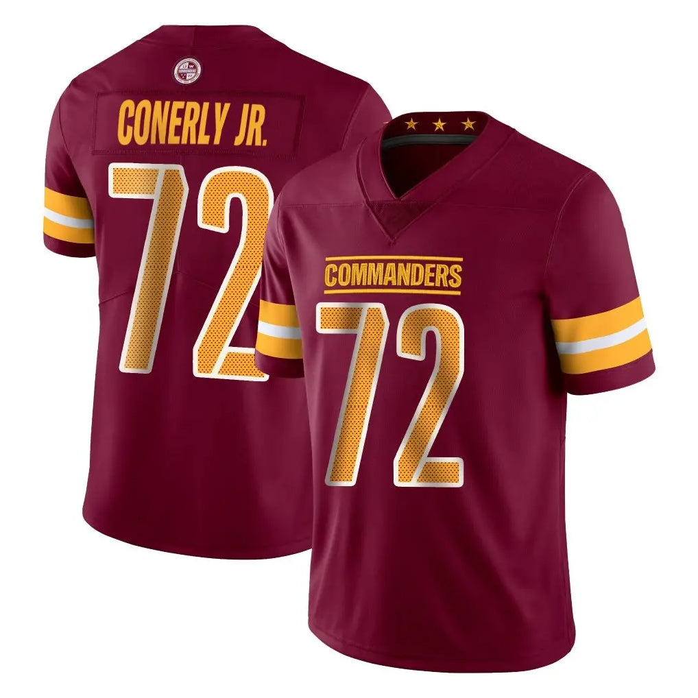W.Commanders #72 Josh Conerly Jr. Player Burgundy Limited Vapor Home Game BALCE Stitched Jerseys