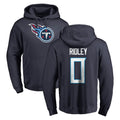 T.Titans #0 Calvin Ridley Player Navy Logo Pullover Hoodies Home Game BALCE Stitched Jerseys