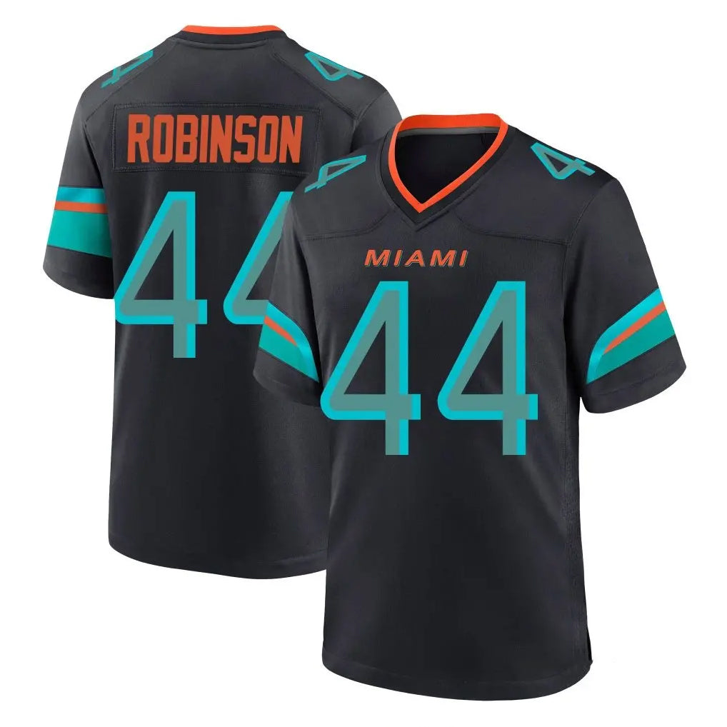 M.Dolphins #44 Chop Robinson Player Black Pitch Rivalries Collection Home Game BALCE Stitched Jerseys