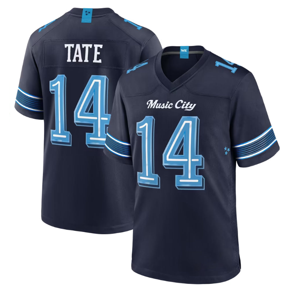 T.Titans #14 Carnell Tate Player Navy 2026 Rivalries Collection Home Game BALCE Stitched Jerseys
