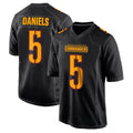 W.Commanders #5 Jayden Daniels Player Black Carbon Fashion Home Game BALCE Stitched Jerseys