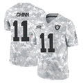 LV.Raiders #11 Jeremy Chinn Player Arctic Camo Salute To Service Limited Game BALCE Stitched Jerseys