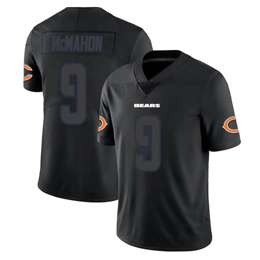 C.Bears #9 Jim McMahon Player Black Impact Limited Game BALCE Stitched Jerseys