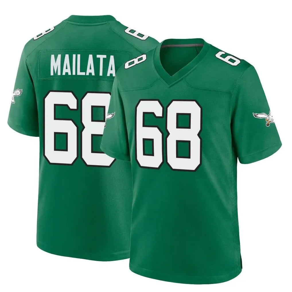 P.Eagles #68 Jordan Mailata Player Green Kelly Alternate Home Game BALCE Stitched Jerseys