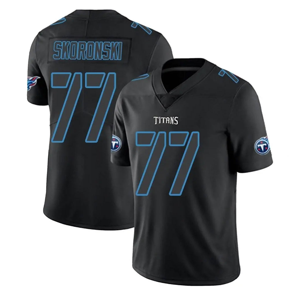 T.Titans #77 Peter Skoronski Player Black Impact Limited Home Game BALCE Stitched Jerseys