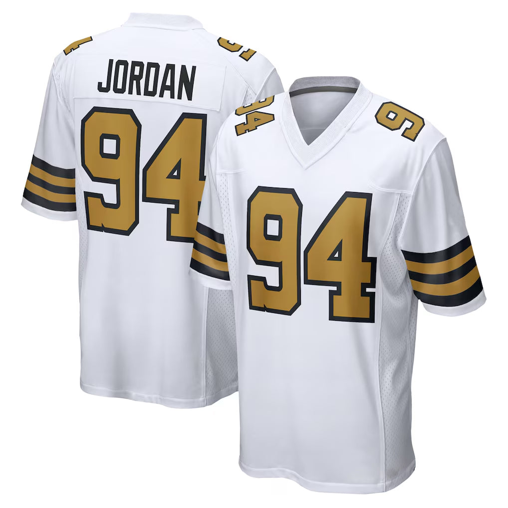 NO.Saints #94 Cameron Jordan Player White Alternate Home Game BALCE Stitched Jerseys