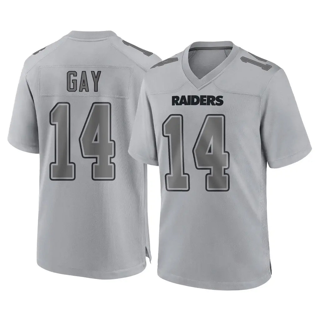 LV.Raiders #14 Matt Gay Player Gray Atmosphere Fashion Limited Game BALCE Stitched Jerseys