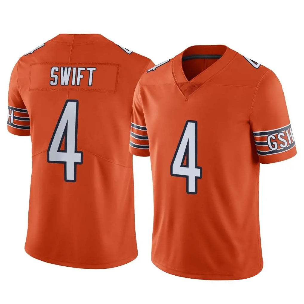 C.Bears #4 D'Andre Swift Player Orange Alternate Vapor Limited Home Game BALCE Stitched Jerseys