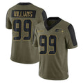 S.Seahawks #99 Leonard Williams Player Olive Salute To Service Limited Game BALCE Stitched Jerseys