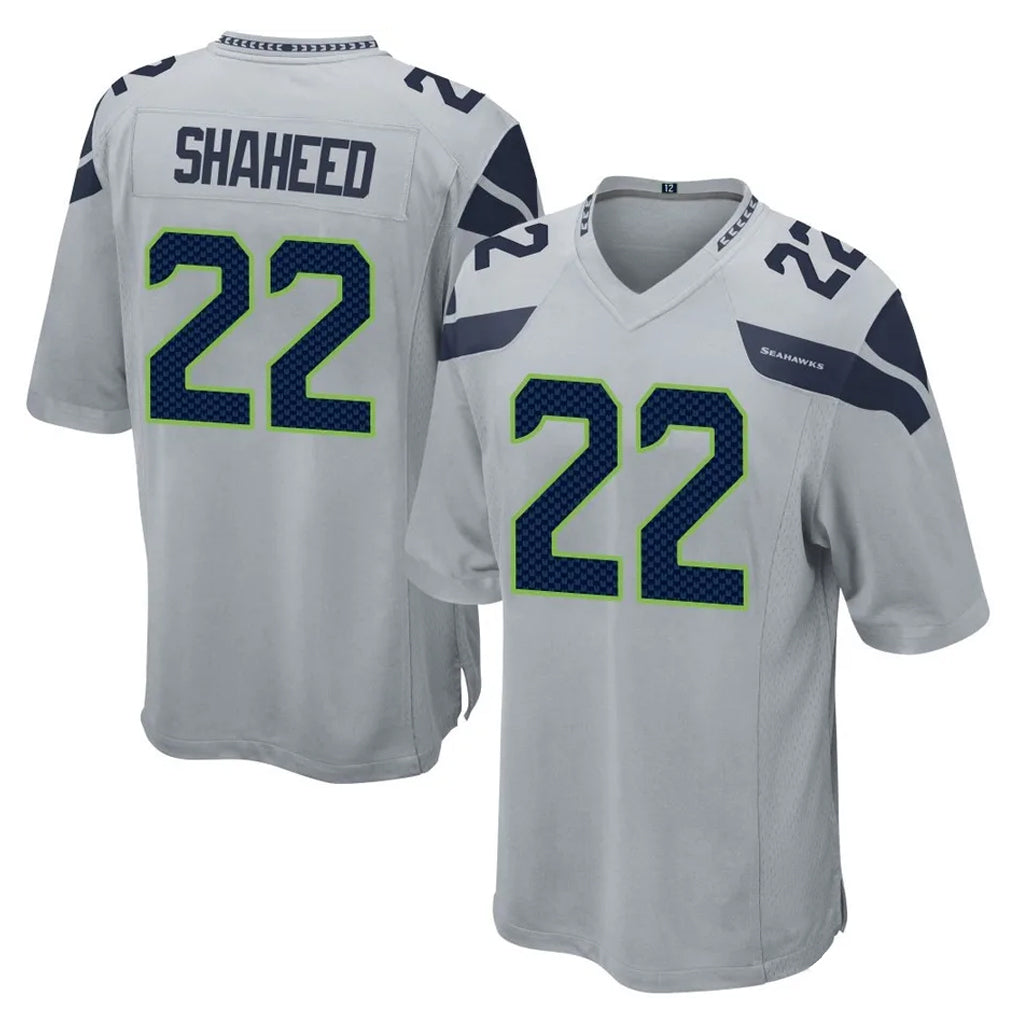 S.Seahawks #22 Rashid Shaheed Player Gray Home Game BALCE Stitched Jerseys