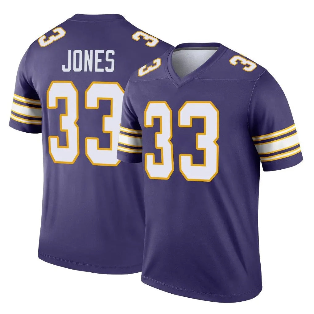 M.Vikings #33 Aaron Jones Sr. Player Purple Limited Classic Home Game BALCE Stitched Jerseys