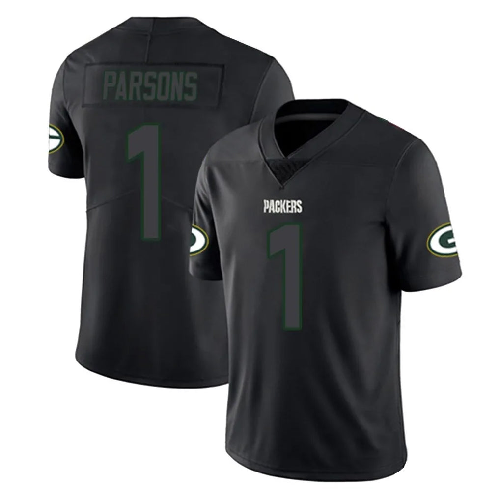 GB.Packers #1 Micah Parsons Player Black Impact Limited Home Game BALCE Stitched Jerseys