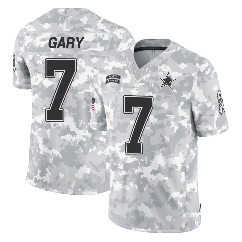 D.Cowboys #7 Rashan Gary Player Arctic Camo Salute to Service Limited Home Game BALCE Stitched Jerseys