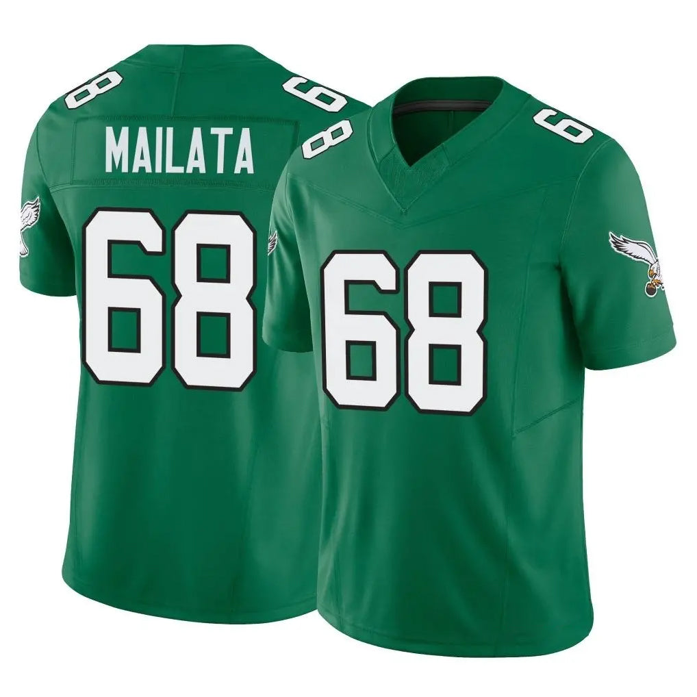 P.Eagles #68 Jordan Mailata Player Green Kelly Alternate Vapor F.U.S.E. Home Game BALCE Stitched Jerseys
