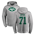 NY.Jets #71 Josh Myers Player Gray LOGO Pullover Hoodies Limited Game BALCE Stitched Jerseys