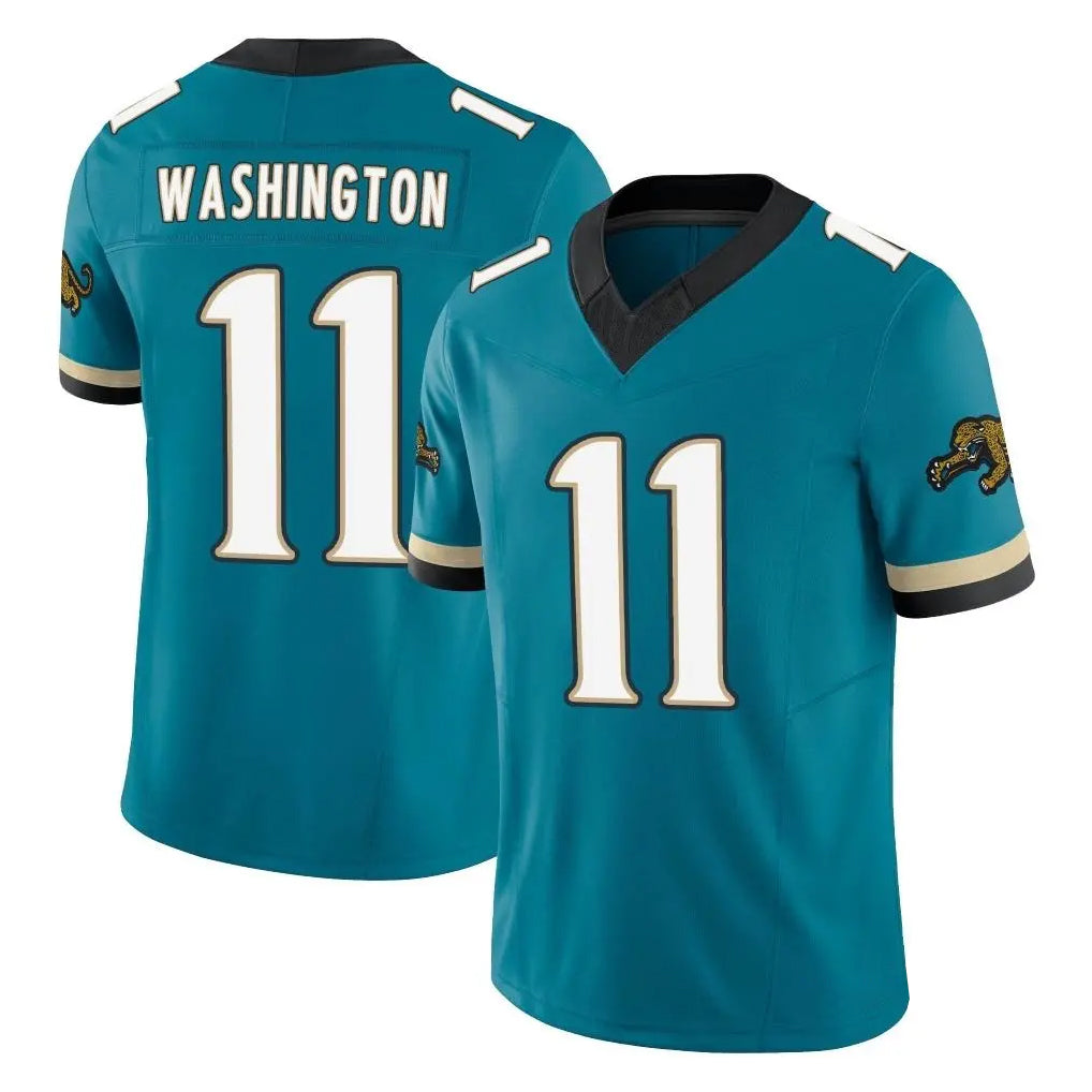 J.Jaguars #11 Parker Washington Player Teal Prowler Throwback Vapor F.U.S.E. Limited Home Game BALCE Stitched Jerseys