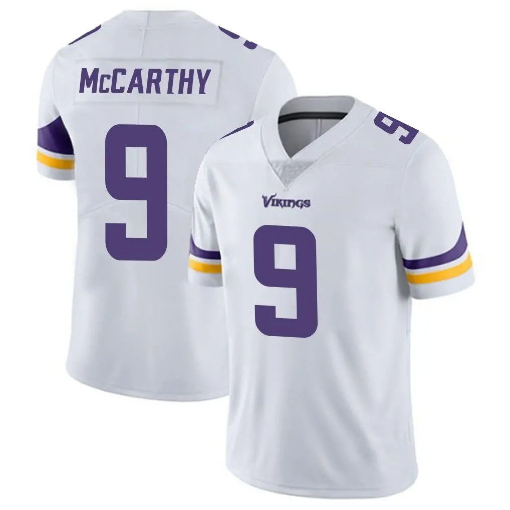 M.Vikings #9 J.J. McCarthy Player White Limited Vapor Untouchable Home Game BALCE Stitched Jerseys