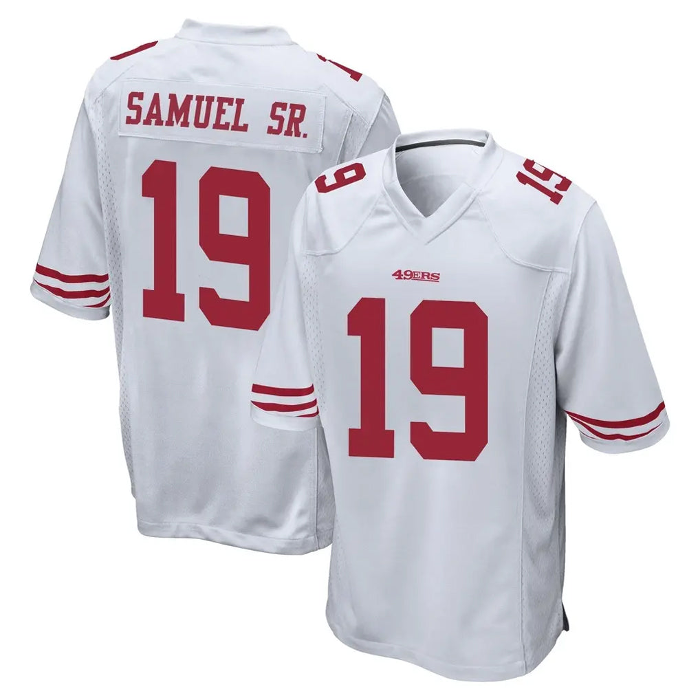 SF.49ers #19 Deebo Samuel Sr. Player White Home Game BALCE Stitched Jerseys