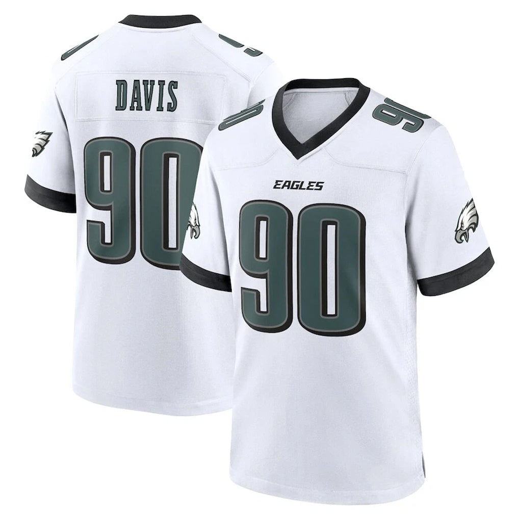P.Eagles #90 Jordan Davis Player White Game Home BALCE Stitched Jerseys