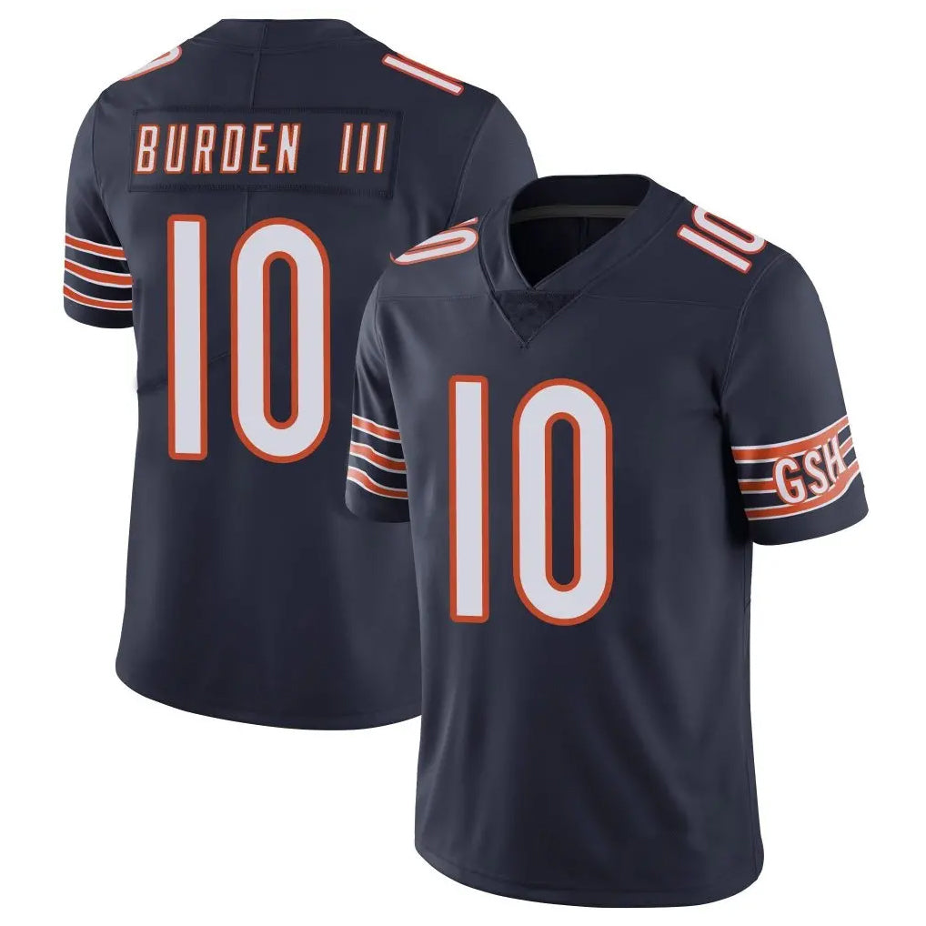 C.Bears #10 Luther Burden III Player Navy Vapor Untouchable Limited Home Game BALCE Stitched Jerseys
