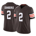 C.Browns #2 Shedeur Sanders Player Brown Vapor F.U.S.E. Limited Home Game BALCE Stitched Jerseys
