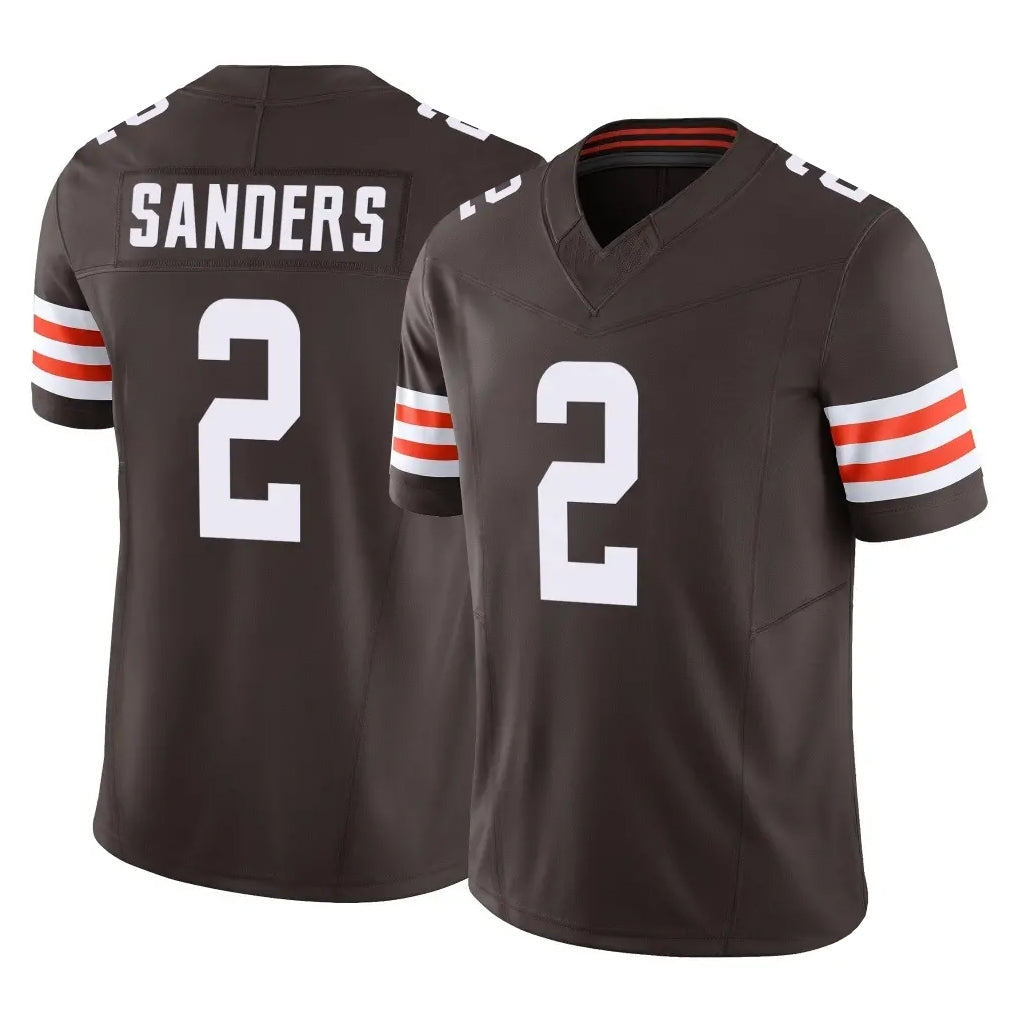 C.Browns #2 Shedeur Sanders Player Brown Vapor F.U.S.E. Limited Home Game BALCE Stitched Jerseys
