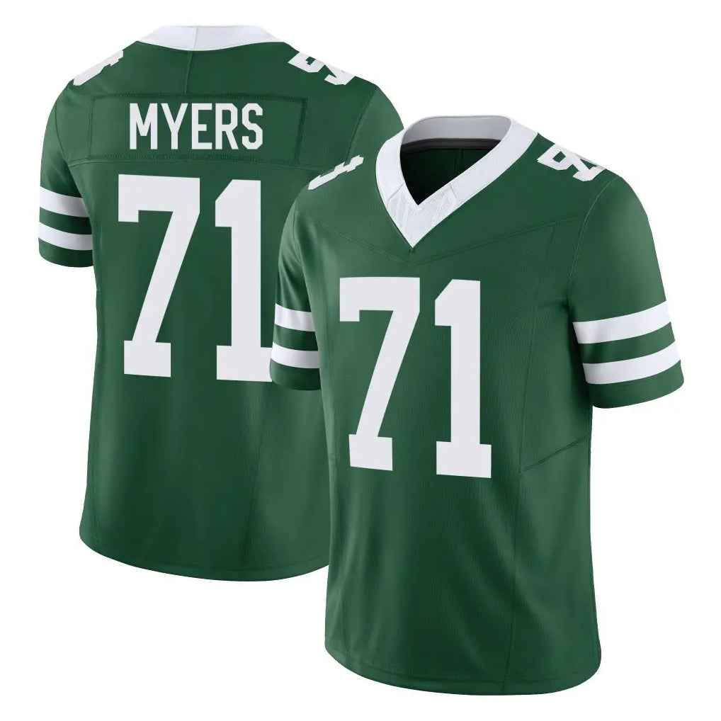 NY.Jets #71 Josh Myers Player Green Legacy Limited Vapor F.U.S.E. Home Game BALCE Stitched Jerseys