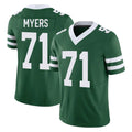 NY.Jets #71 Josh Myers Player Green Legacy Limited Vapor F.U.S.E. Home Game BALCE Stitched Jerseys