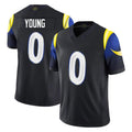 LA.Rams #0 Byron Young Player Black Midnight Rivalries Collection Limited Home Game BALCE Stitched Jerseys
