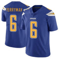 LA.Chargers #6 Denzel Perryman Player Royal Limited Color Rush Vapor Untouchable Home Game BALCE Stitched Jerseys