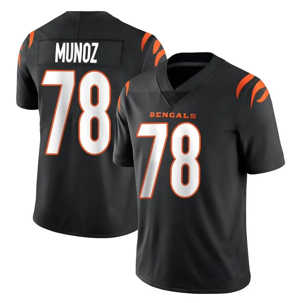 C.Bengals #78 Anthony Munoz Player Black Vapor Untouchable Limited Home Game BALCE Stitched Jerseys