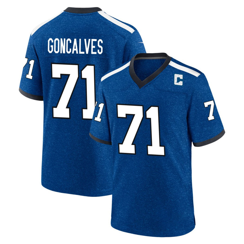 IN.Colts #71 Matt Goncalves Player Royal Alternate Indiana Nights Home Game BALCE Stitched Jerseys