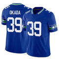 S.Seahawks #39 Ty Okada Player Royal Limited Throwback Vapor F.U.S.E. Home Game BALCE Stitched Jerseys