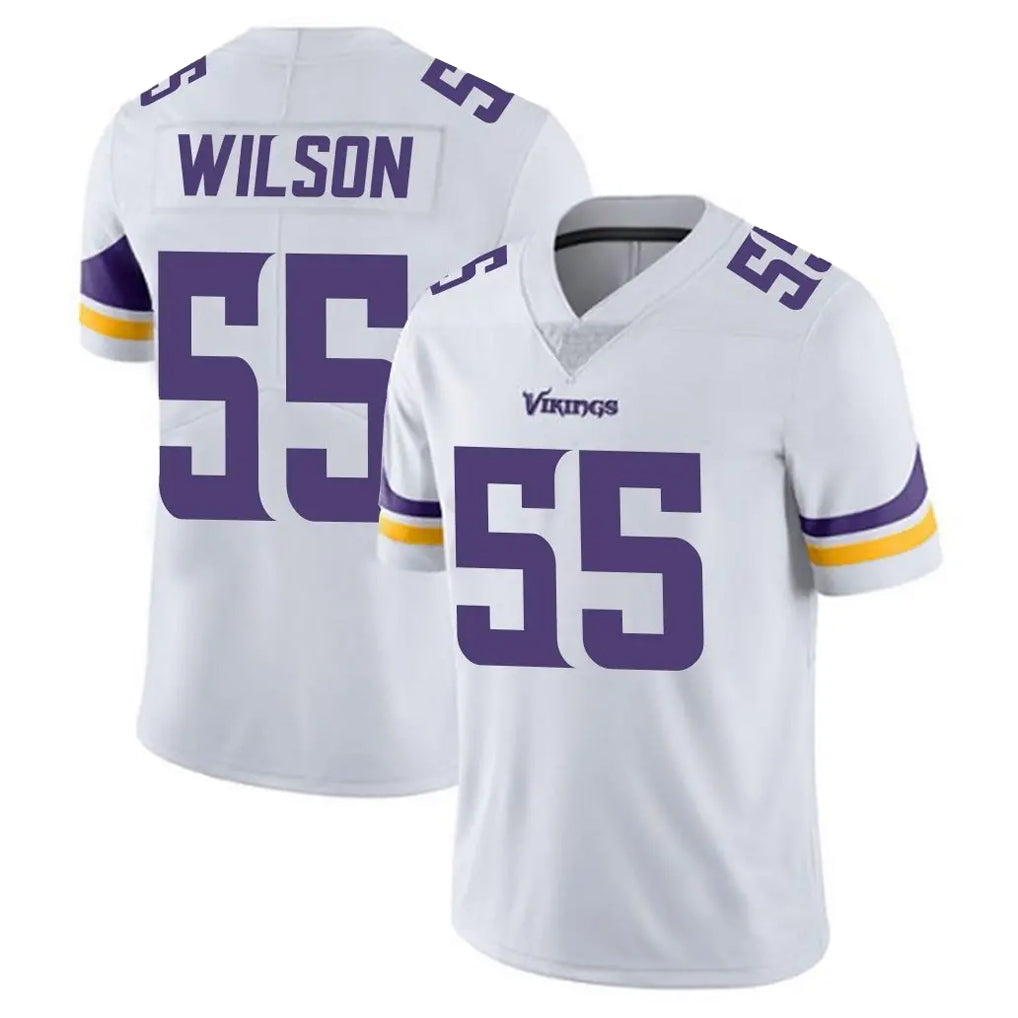 M.Vikings #55 Eric Wilson Player White Limited Vapor Untouchable Home Game BALCE Stitched Jerseys