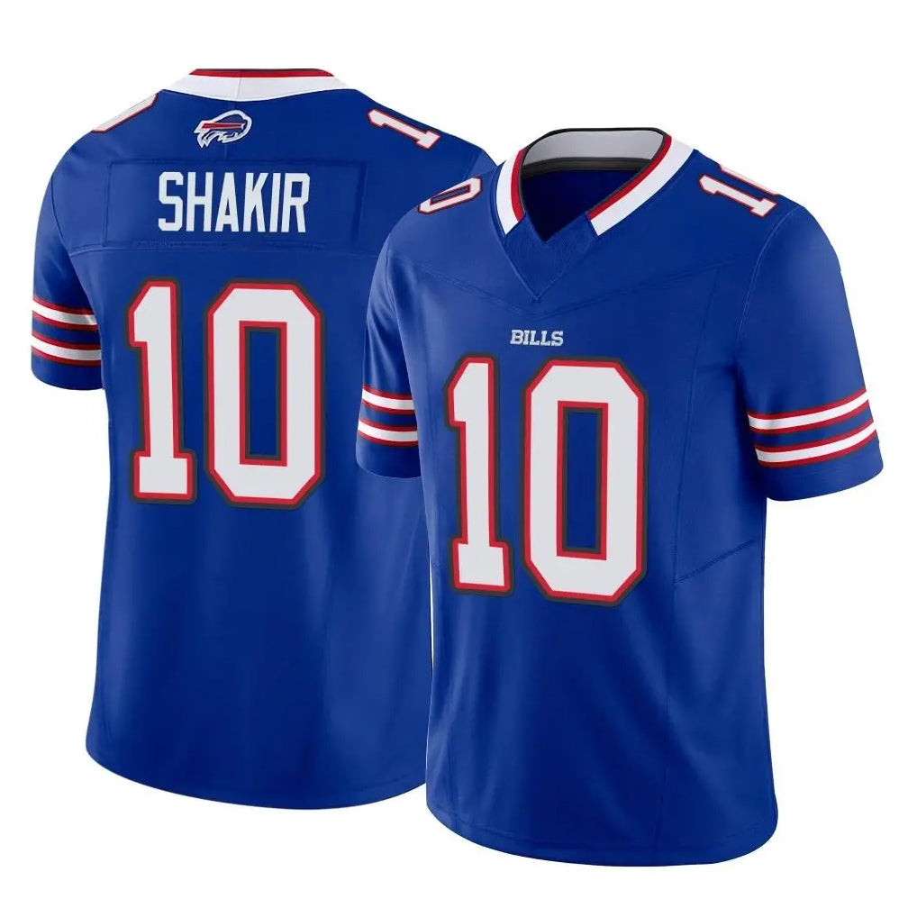 B.Bills #10 Khalil Shakir Player Royal Vapor F.U.S.E. Limited Home Game BALCE Stitched Jerseys