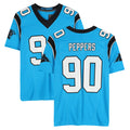C.Panthers #90 Julius Peppers Player Blue Mitchell & Ness Legacy Replica BALCE Stitched Jerseys
